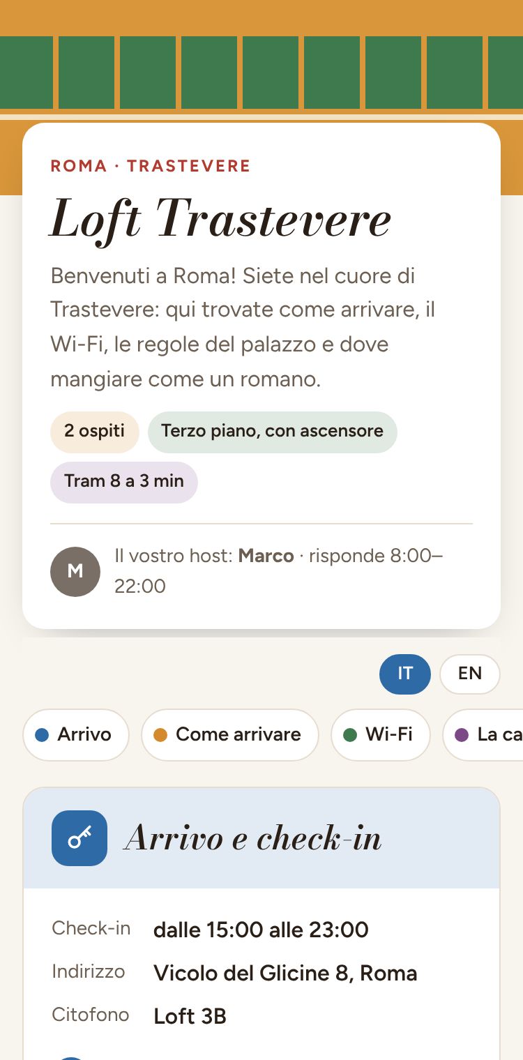 Guida demo Loft Trastevere, Roma